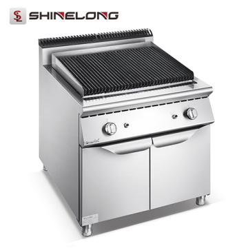 Commercial Central Hot Stainless Steel Gas Lava Rock Grill Machine para venda